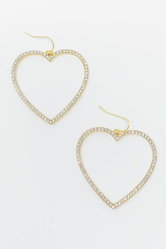 My Precious Heart Earrings, Gold by Ellisonyoung.com