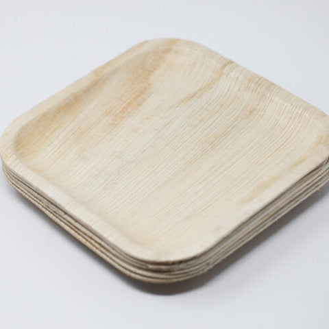 4-inch Square Palm Leaf Plate, 1800 Count by TheLotusGroup - Good For The Earth, Good For Us