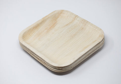 6-inch Square Palm Leaf Plate, 375 Count by TheLotusGroup - Good For The Earth, Good For Us