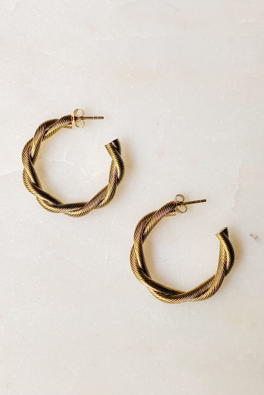 Sedona Twisted Hoop Earrings by Ellisonyoung.com