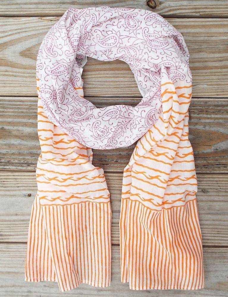 Paisley & Stripe Scarf by Passion Lilie