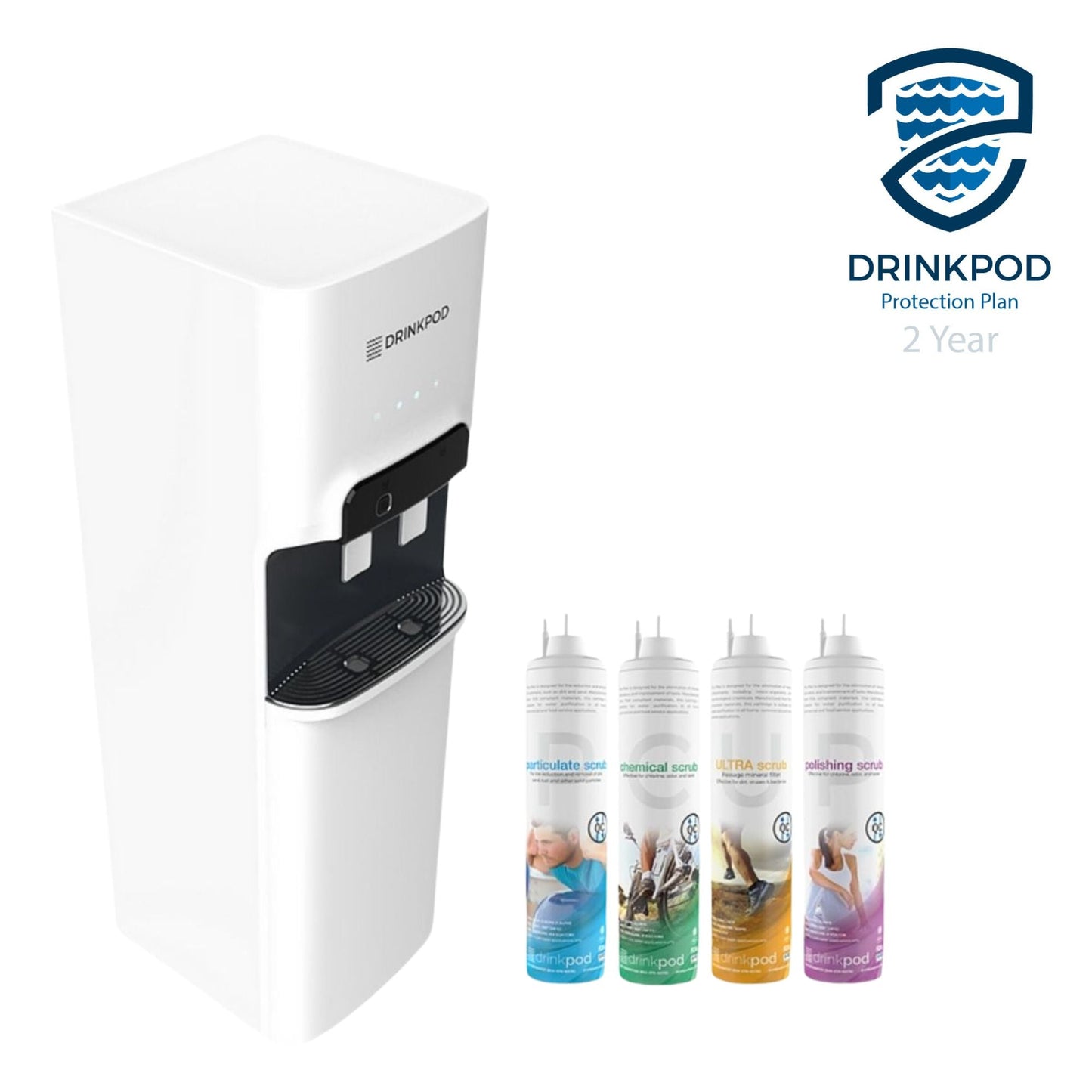 Drinkpod 5000 Pro Series - XL Large Capacity Bottleless Purification Water Cooler by Drinkpod