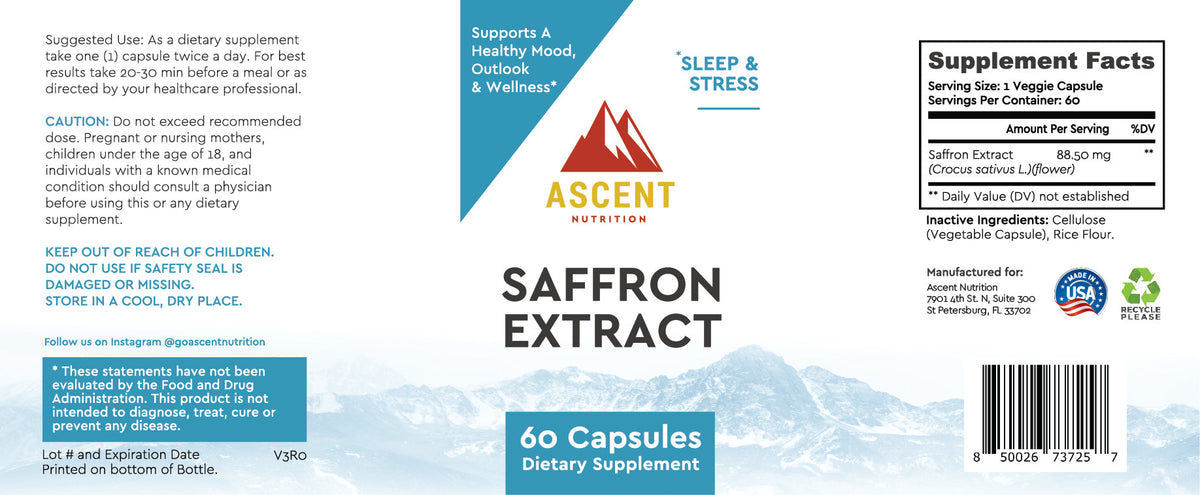 Saffron Extract by Ascent Nutrition