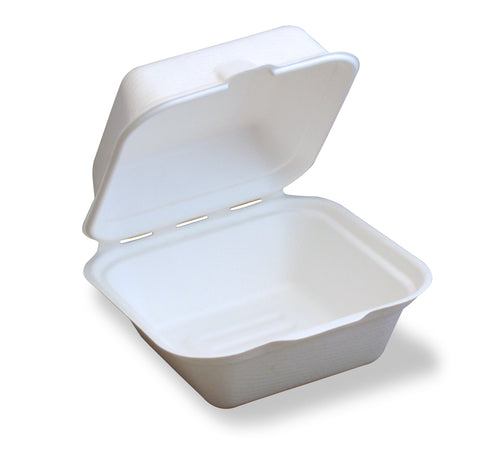 Small Fiber Hinged Container, 200-Count Case by TheLotusGroup - Good For The Earth, Good For Us