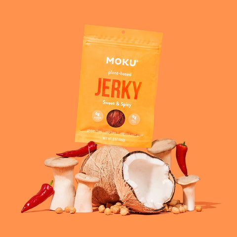 Sweet & Spicy Mushroom Jerky by Moku Foods