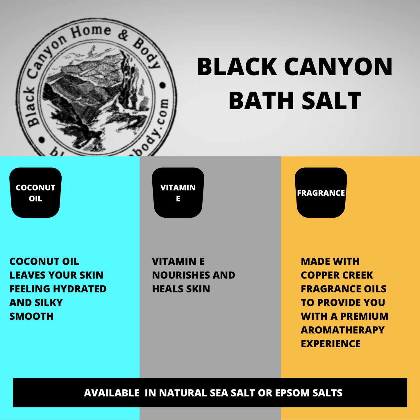 Black Canyon Blackberry Amber Scented Sea Salt Bath Soak by Black Canyon Home & Body