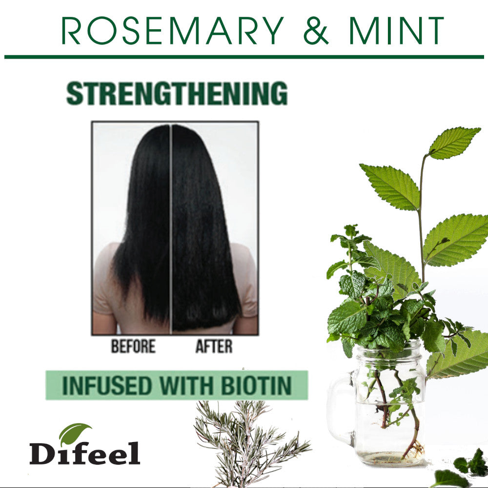 Difeel Rosemary and Mint Hair Strengthening Shampoo with Biotin 12 oz. by difeel - find your natural beauty