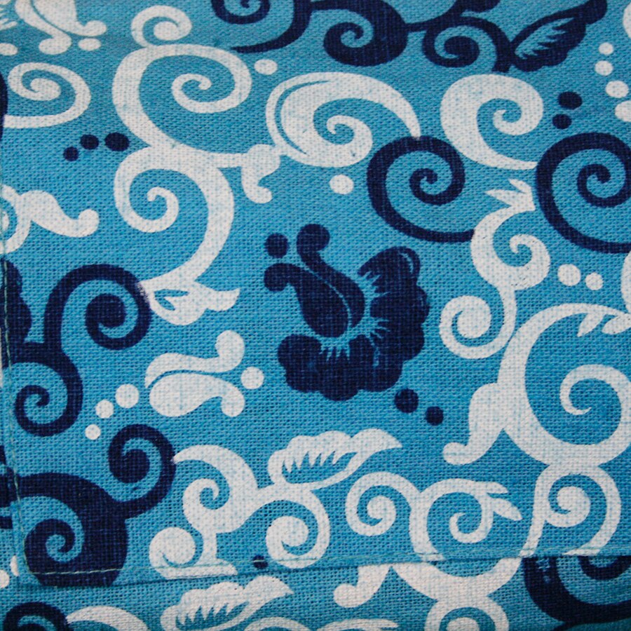 Yoga Mat Bag in Blue Floral Scroll Print by Made for Freedom
