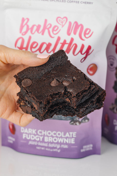 Bake Me Healthy Dark Chocolate Fudgy Brownie Plant-Based Baking Mix Case - 6 Bags by Farm2Me
