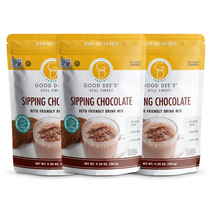 Good Dee's Sipping Chocolate Low Carb Drink Mix - Vegan, No Sugar Added*, Soy Free and Gluten Free by Good Dee's