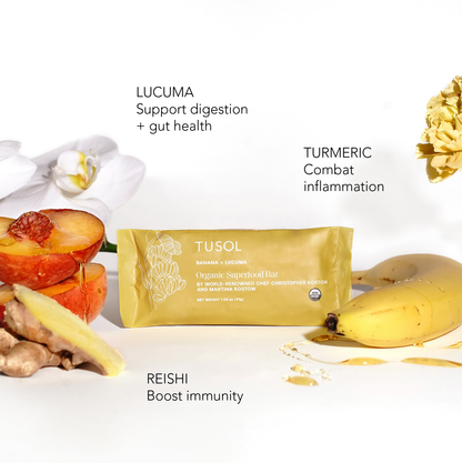 Organic Banana + Lucuma Superfood Bar (8 Pack) by TUSOL Wellness
