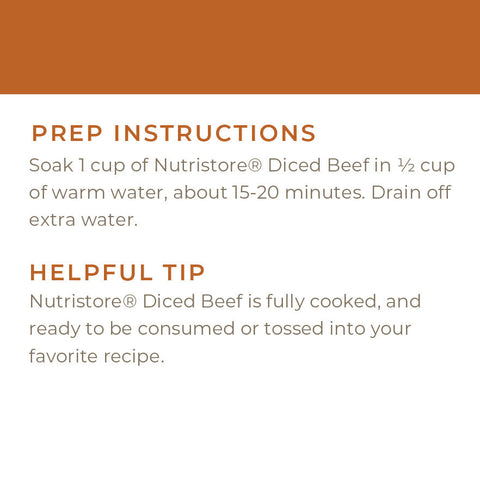 Beef Dices Freeze Dried - #10 Can by Nutristore