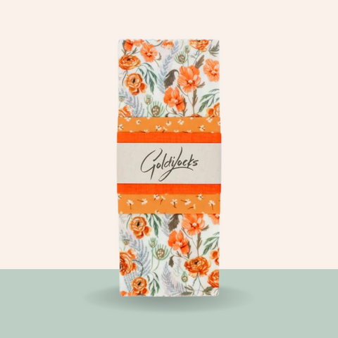 Beeswax Food Wraps: Golden Floral Set of 3 by Goldilocks Goods