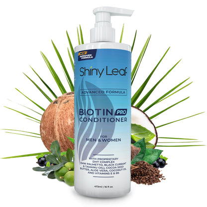 Biotin Conditioner Anti Hair Loss - Volumizing Advanced Formula 16oz Shiny Leaf by Shiny Leaf