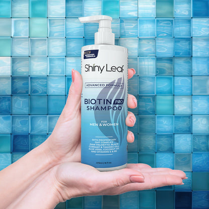 Biotin Pro Shampoo with Saw Palmetto No Parabens/Sulfates 16 oz by Shiny Leaf by Shiny Leaf