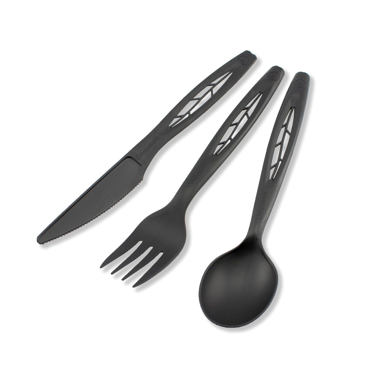 6.5" Heavy Duty Cutlery, Indv. Wrapped Knife, Black, 750-Count Case by TheLotusGroup - Good For The Earth, Good For Us