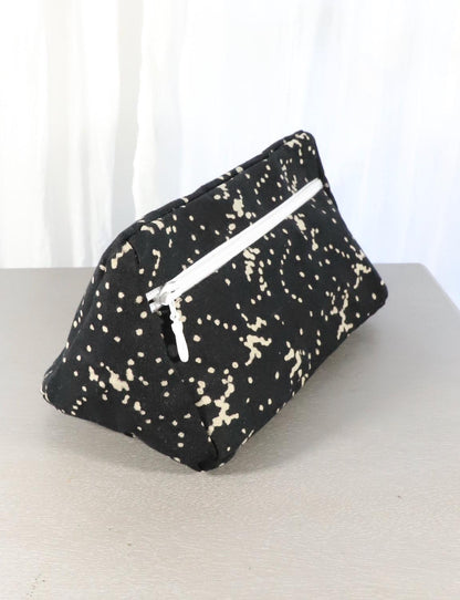 Black Toiletry Bag- Dots or Floral by Passion Lilie