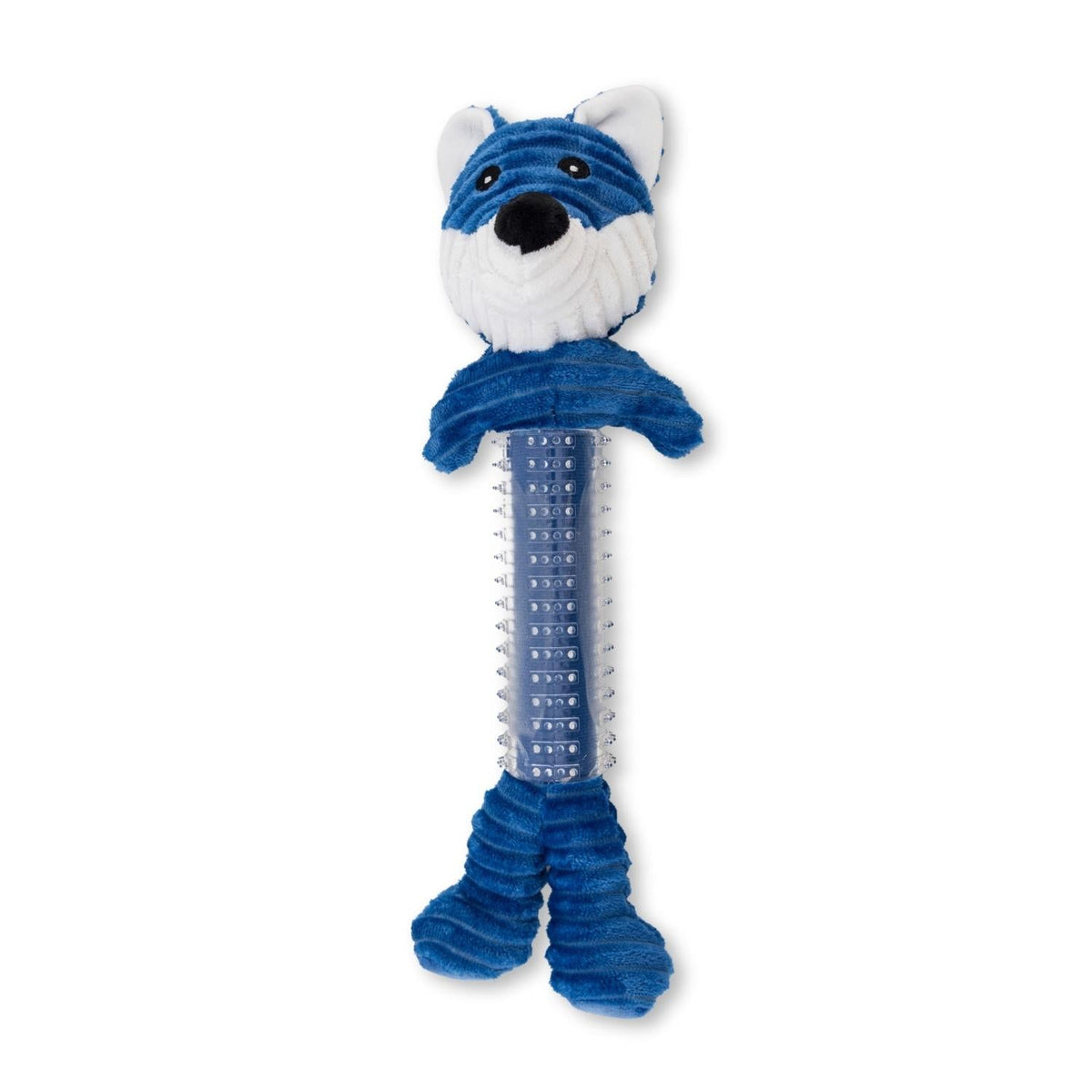 Blue Fox Corduroy Plush Squeaking Chew Toy for Dogs by American Pet Supplies