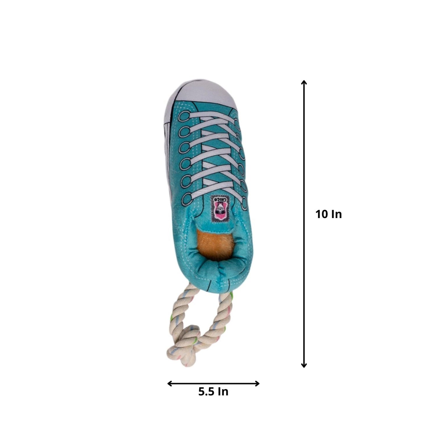 Squeaking Comfort Plush Sneaker Dog Toy Set (Pink and Blue) by American Pet Supplies