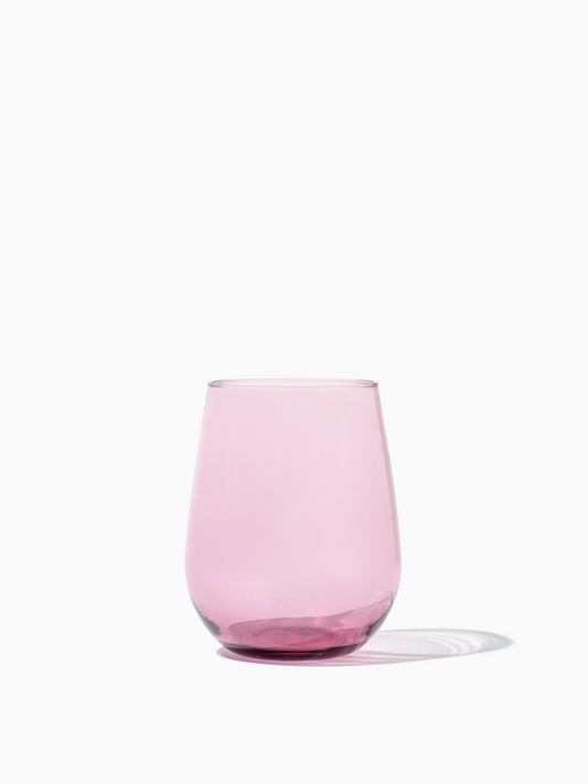 RESERVE 16oz Stemless Wine Color Series Tritan™ Copolyester Glass Blush