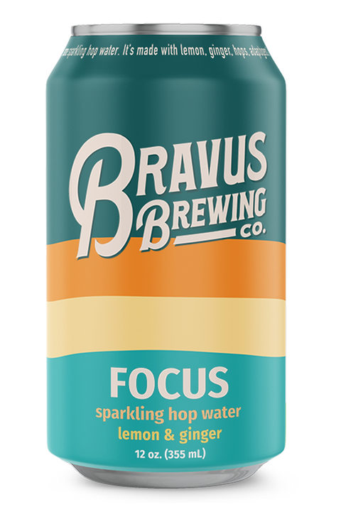 Focus Sparkling Hop Water by Bravus Brewing Company