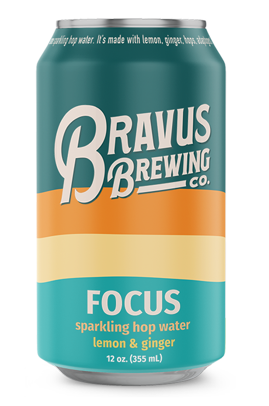 Focus Sparkling Hop Water by Bravus Brewing Company