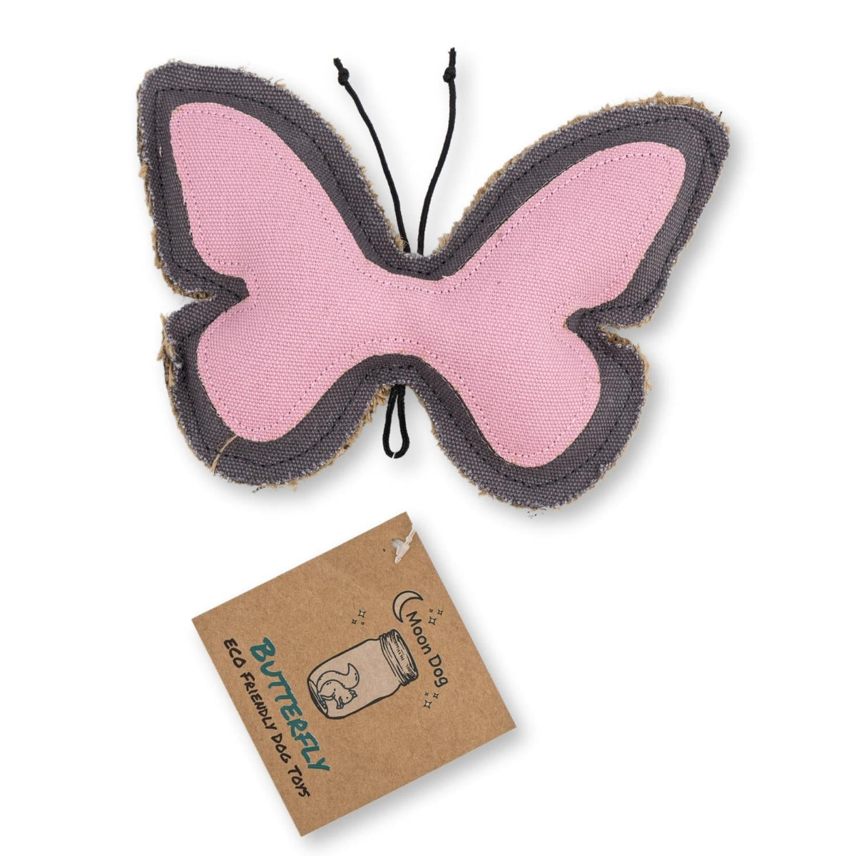 Sustainable Butterfly-Shaped Canvas & Jute Chew Toy for Dogs by American Pet Supplies