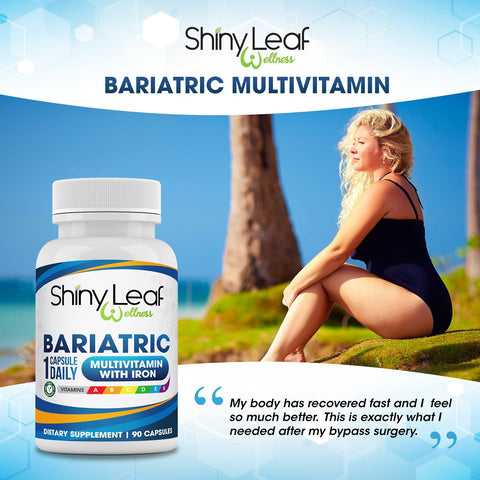 Bariatric Multivitamin with 45mg Iron – Once-A-Day Capsule for Post Weight-Loss Surgery Sleeve & Mini Gastric Bypass - Special Promotion by Shiny Leaf