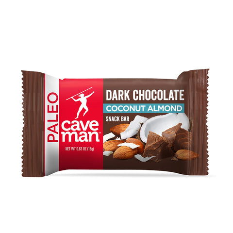 Dark Chocolate Almond Coconut Nutrition Bar Minis by Caveman Foods