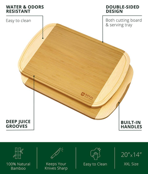 XXL Cutting Board 2 Tone by Royal Craft Wood