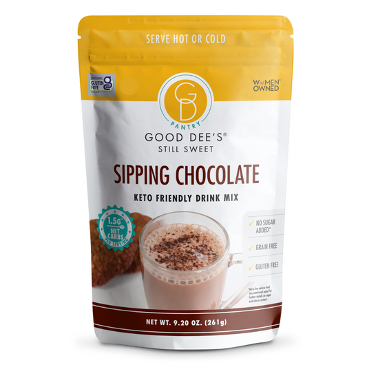 Good Dee's Sipping Chocolate Low Carb Drink Mix - Vegan, No Sugar Added*, Soy Free and Gluten Free by Good Dee's