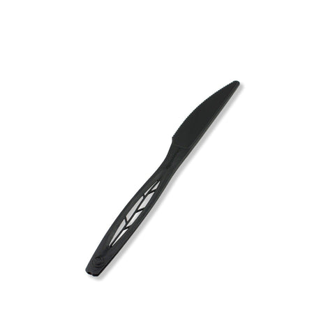 6.5" Heavy Duty Cutlery, Indv. Wrapped Knife, Black, 750-Count Case by TheLotusGroup - Good For The Earth, Good For Us