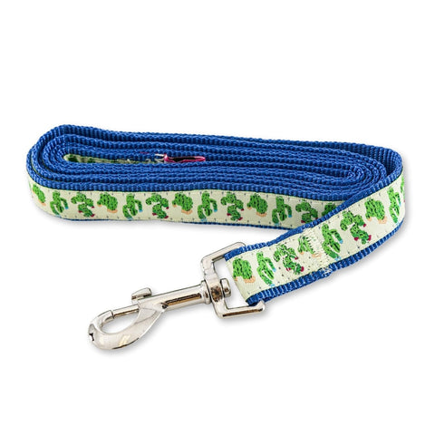 Nylon Dog Leash with Embroidered Cool Cactus Design (6ft) by American Pet Supplies