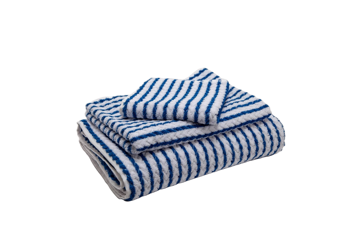 Chevron Blue Ivory by Turkish Towel Collection