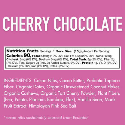 Dark Chocolate Superfood Truffle Cups: Cherry (12 cups) by B.T.R. Bar