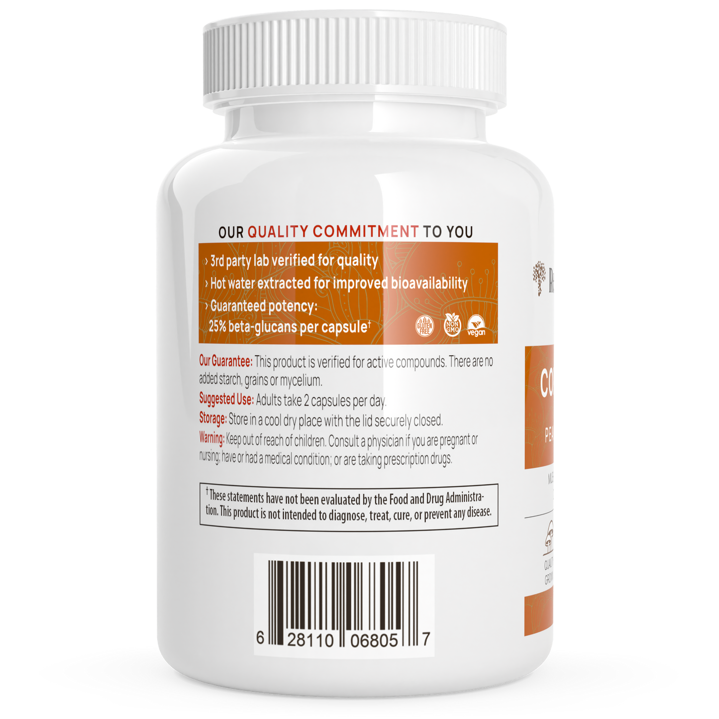 Organic Cordyceps Extract Capsules by Real Mushrooms