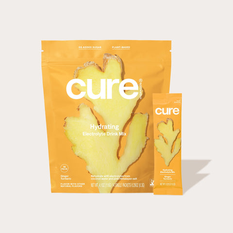 Ginger Turmeric - Hydrating Electrolyte Drink Mix with no Added Sugar or Artificial Ingredients by Cure
