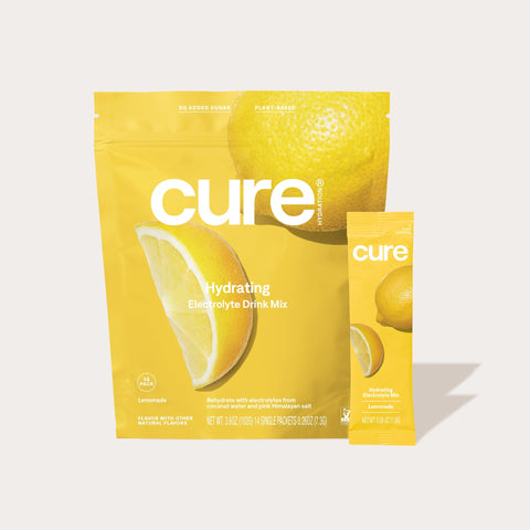 Lemonade - Hydrating Electrolyte Drink Mix with no Added Sugar or Artificial Ingredients by Cure