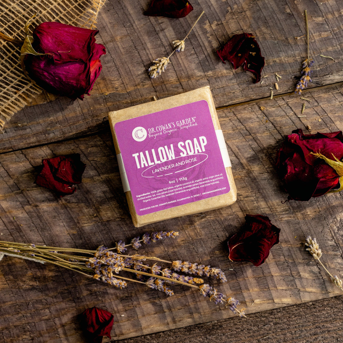 Lavender and Rose Tallow Soap by Dr. Cowan's Garden