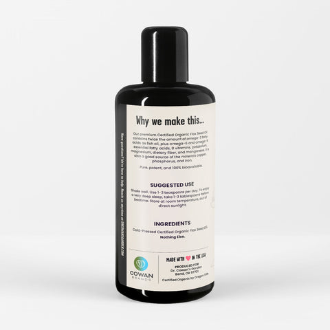 Certified Organic Flax Seed Oil by Dr. Cowan's Garden