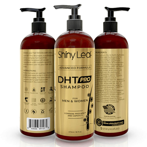 DHT Pro Shampoo with Procapil and Capixyl for Anti-Hair Loss 16 oz Shiny Leaf by Shiny Leaf