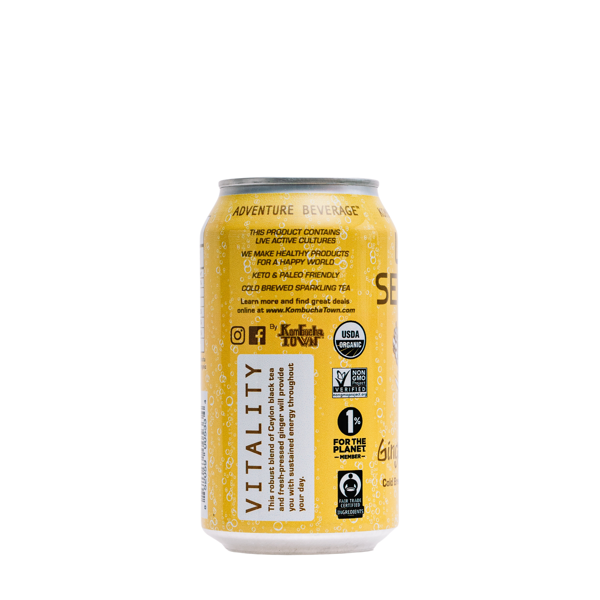Ginger Energy Live Seltzer (case of 12) by KombuchaTown
