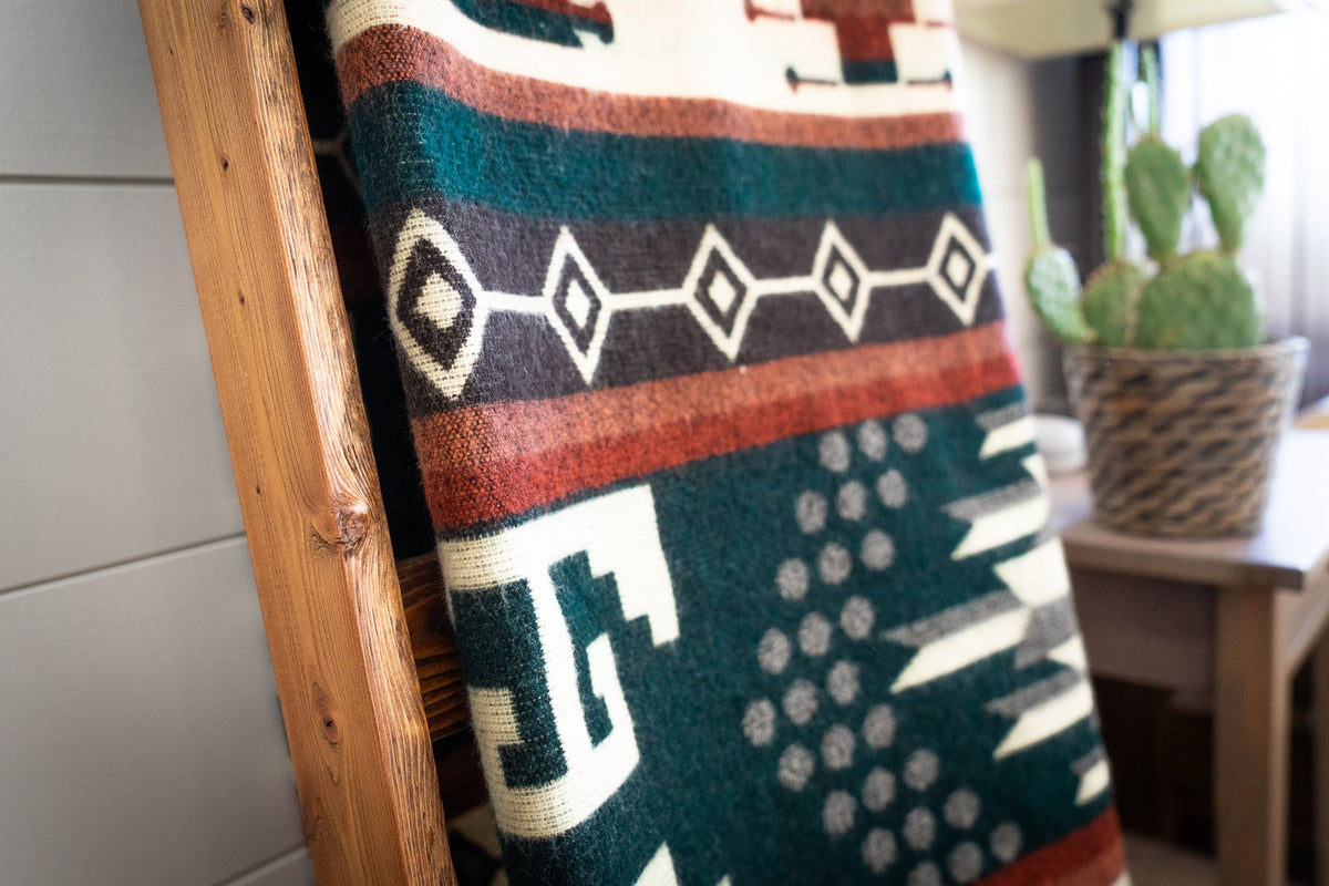 Andean Alpaca Wool Blanket - Evergreen by Alpaca Threadz