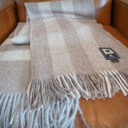 100% Baby Alpaca Wool Throw Blanket - Eco by Alpaca Threadz