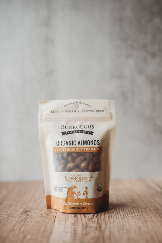 Regenerative Organic "Everything but the Bagel" Almonds by Burroughs Family Farms