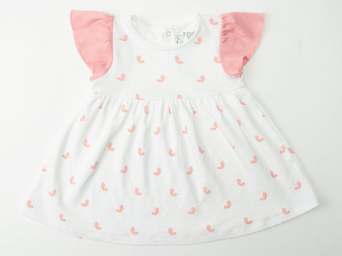 Organic Cotton Alice Ruffled Dress - Butterfly by Little Moy