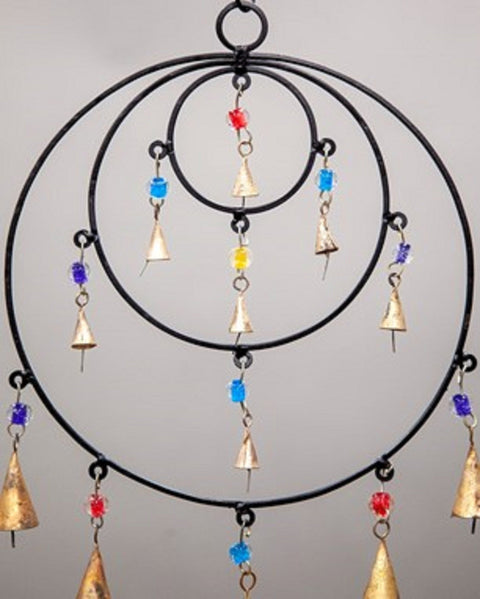Triple Circle Chime with beads and bells by OMSutra