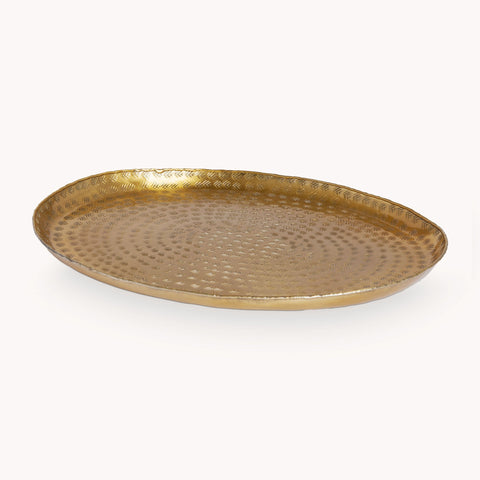 Oval Hammered Tray by POKOLOKO