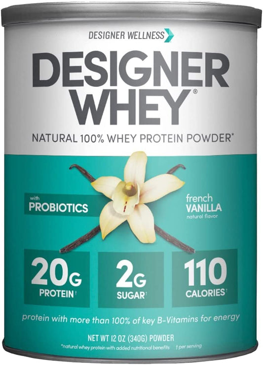 Vanilla Designer Whey 12 oz : 100% Whey Protein Powder- Designer Protein ®
