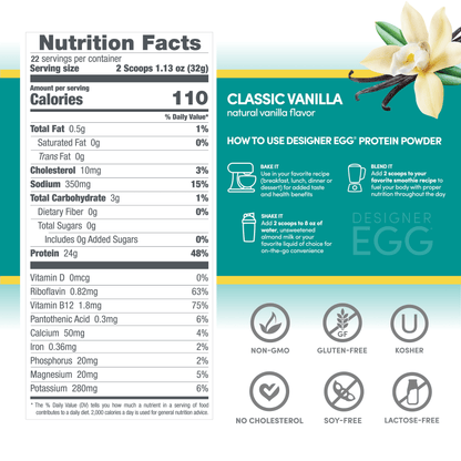 Vanilla Designer Egg - 1.55 lb